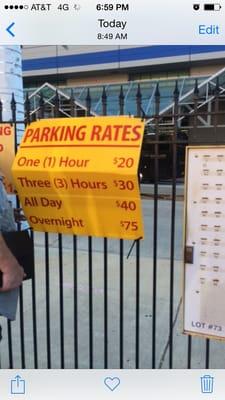 He puts a higher priced sign over his lower prices when he feels like it. I run a company and know better than to rape people like that!!!!