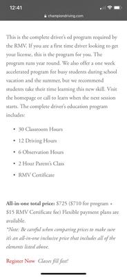 Does not mention 1 hour per week