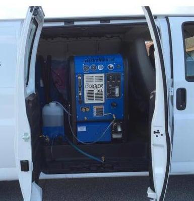 Truck mounted carpet cleaning in El Paso, TX.