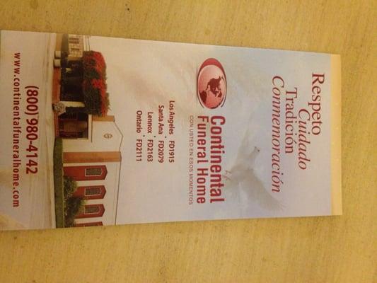 now known as continental funeral home