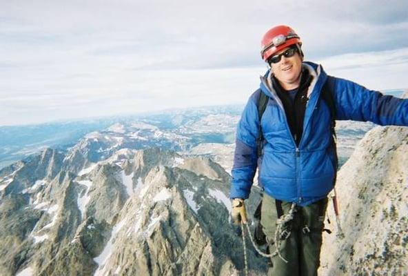 On top of the Grand Teton, via the Exum Ridge.