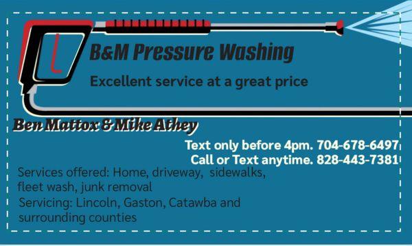 B&M Pressure washing