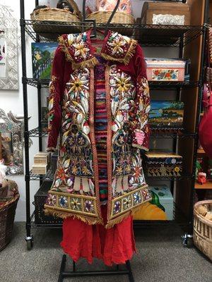 Antique costume purchased in Lima, Peru (2018).