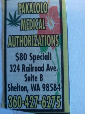 Pakalolo Medical Authorizations