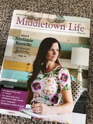 Owner, Stefanie Roselle on the cover of Middletown Life Magazine.