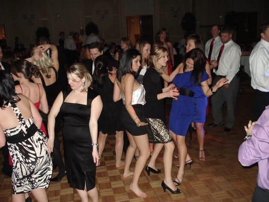 Fun dancing at a party.