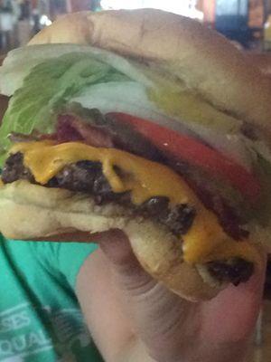 Bacon cheeseburger with all the fixings!