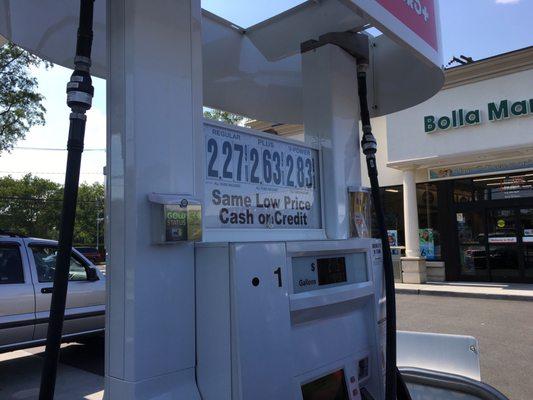 Gas prices as of 6/10/17