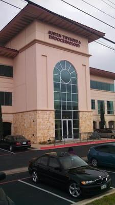 Front door, but last building of the three along the row...