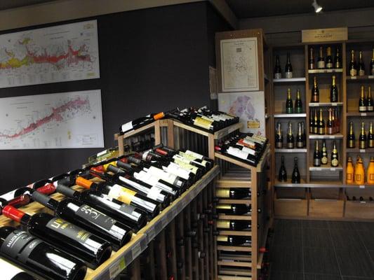 A broad selection of wines from all over the world