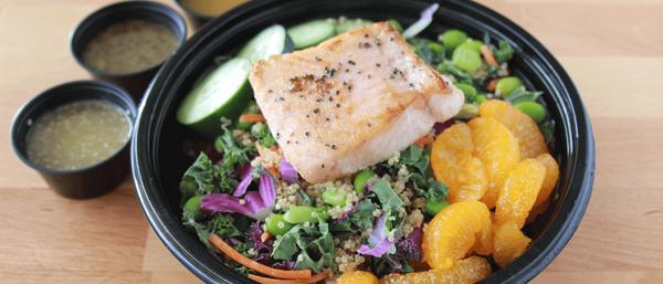 Fresh, delicious salmon salad