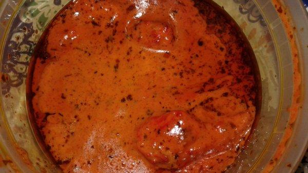 Chicken tikka masala, take- out container, Monsoon Cherry Hill 10.11.2017