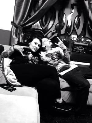The tattoo artist Trish and Josh