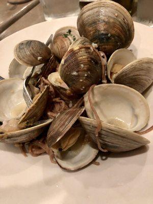 Whole Wheat Linguini and Clams- White sauce, garlic and parsley.