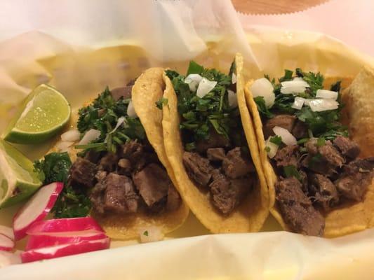 Lengua (tongue) tacos