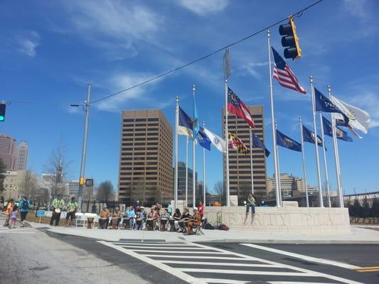 Drummers along the route