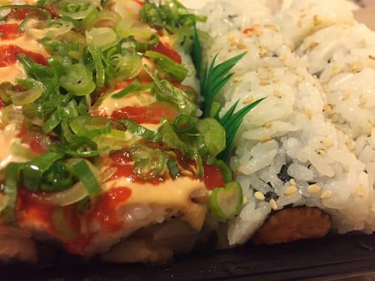 Spicy tuna and a dynamite roll