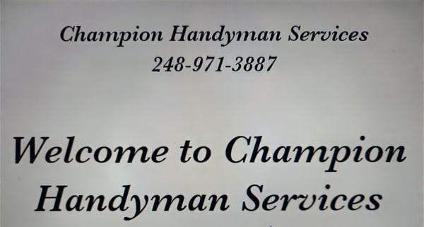 Champion Handyman Services