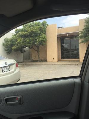 The entrance is a bit hard to find. Turn at the Advanced Eye Care sign yen go to the very back!