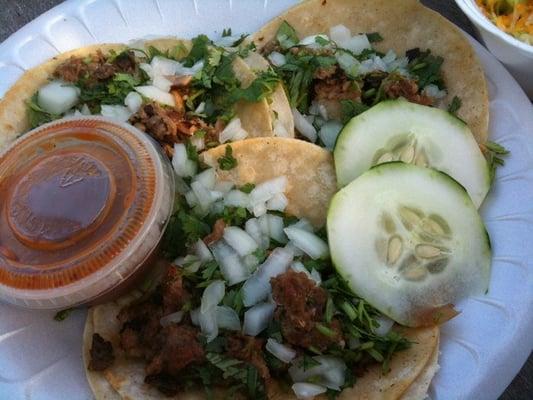 Tacos! $1.50 each - best item on menu (IMO)
