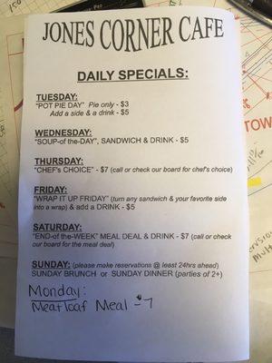 jones ottumwa daily specials
