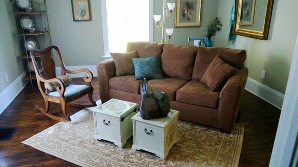 the sitting room of my suite