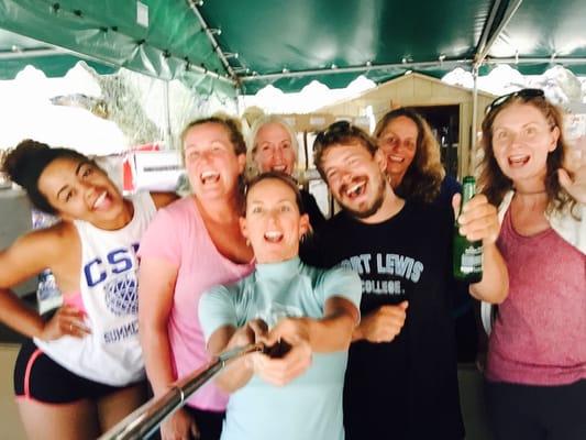 Tapped out after exhilarating trip with Travis, Irish, Johnny A, and Rick! Mariah: THE #1 COMPANY to go to get wet and wild!