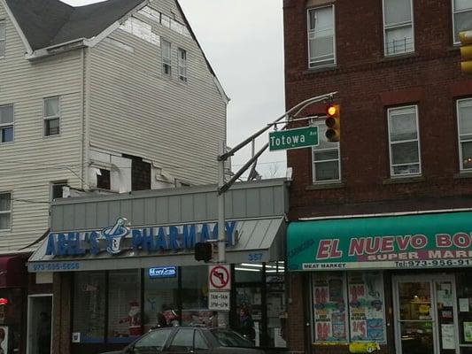 ABELS PHARMACY 357 Totowa Ave is at a 4 Intersection which crosses Wayne Ave in Paterson NJ.There are different stores near.n