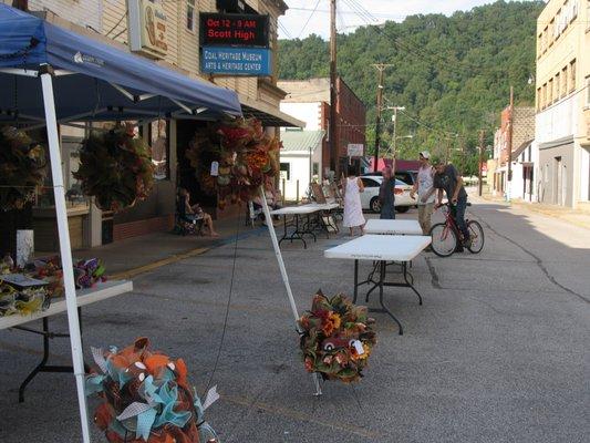 Setting up on Main Street