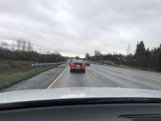 Horrible driving by this company car. Dangerous.