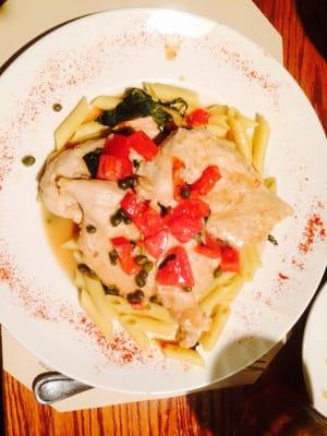 Chicken Piccata (I got mine without red peppers).