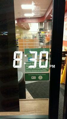 Closed an hour early as usual.