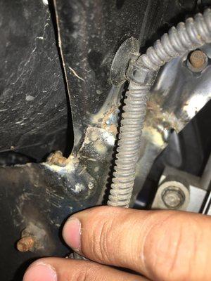 Some of the examples of the hack job done to my car at D Bravo's...