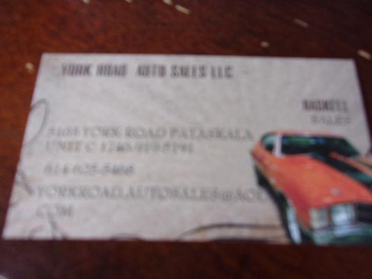 York rd auto sales llc