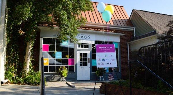 The Packaged Good is located in the Courtyard of Dunwoody Village.