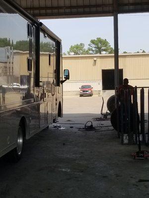 Inside the shop Replacing our worn tires,