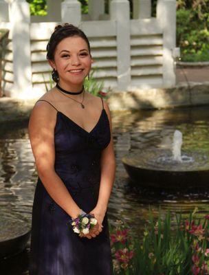 The dress perfectly hit the floor. Everything fit me (a very petite person!) like a glove