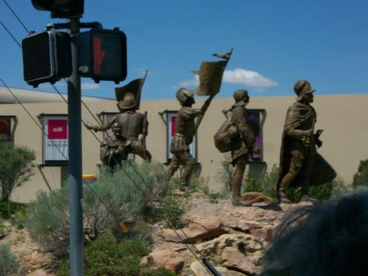 Santa Fe Trial bronze at Museum Hill in Santa Fe, N.M.