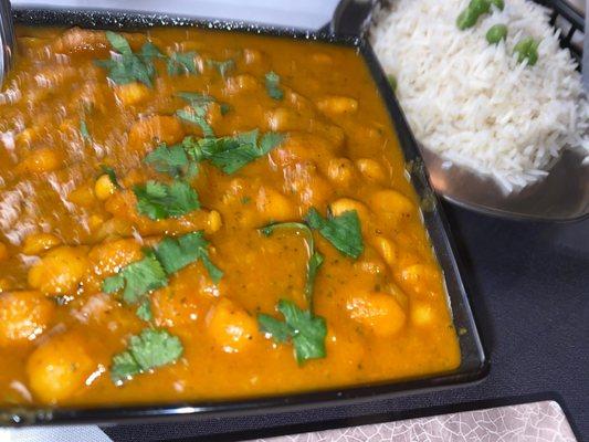 Chic peas & Potatoes.