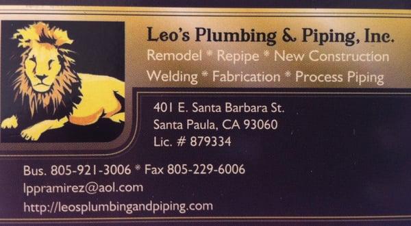 Leo's Plumbing & Piping, Inc.