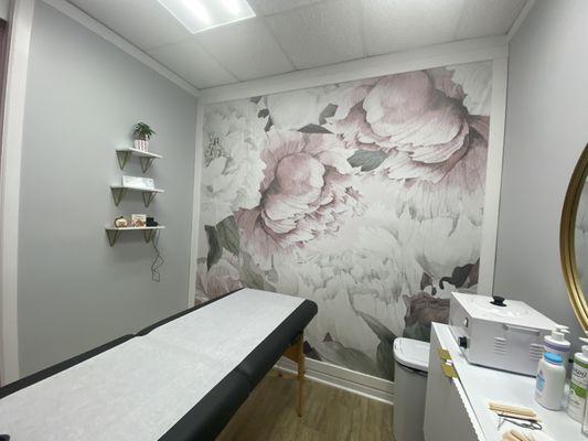 Room set up and ready for clients!