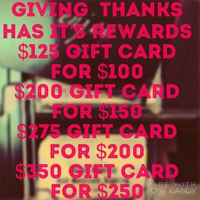 November Gift Card Special