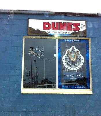 Notice of Suspension posted on the front window