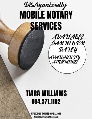 Disorganizedly Mobile Notary Servives