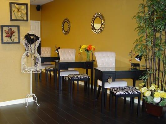 our beautiful manicure stations!