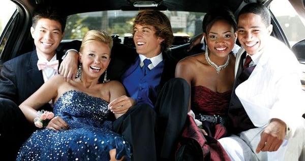 Prom in the limo