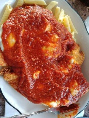 Chicken parm! Huge portion of chicken!