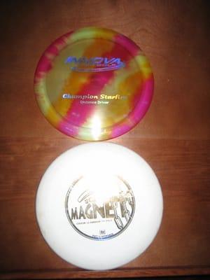 Innova Champion Starfire Driver and Discraft Soft Magnet Putter I got at Shandi's