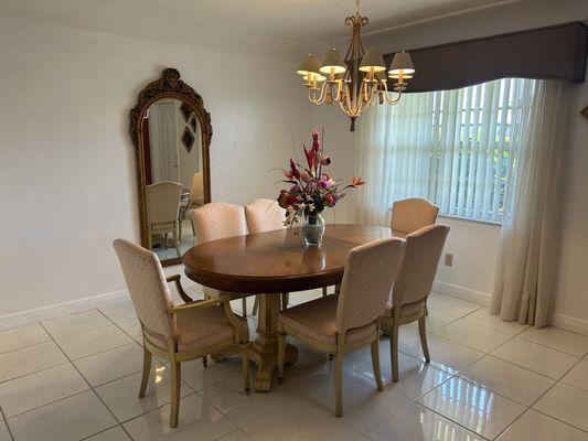 Dining room re-staging