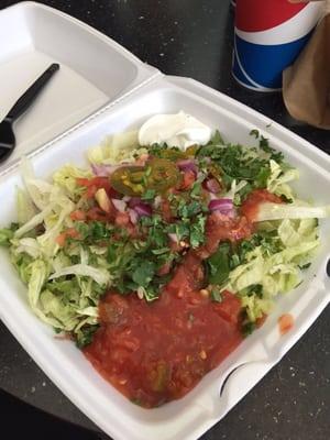 Create your own burrito bowl. As good as Chipotle